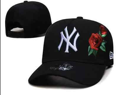 New 9Forty New York Yankees Rose Emblem Black Snap Back Hat Cap Unisex Adult | eBay US