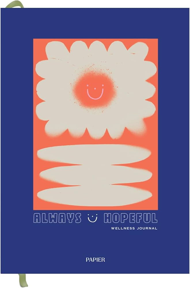 Papier Wellness Journal - Always Hopeful, 153mm x 215mm, Hardback | For Intentions, Feel-Good Goals & Wishlists| Silk Finish Paper & Undated Pages | Body & Mind, Gratitude Checks-In | Extra Note Pages | Amazon (US)