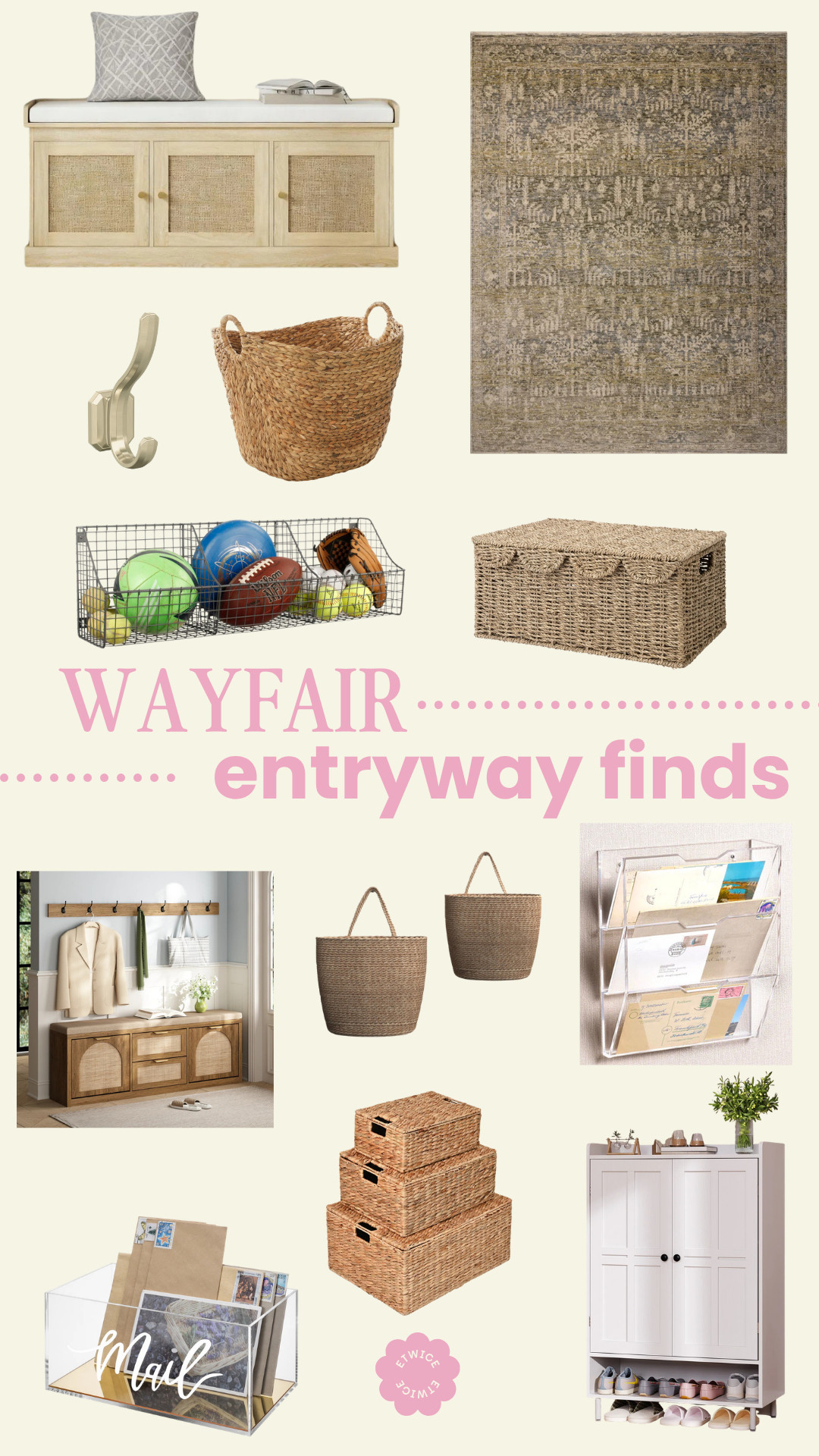 Wayfair entryway finds 

 #LTKmomlife #LTKHome
