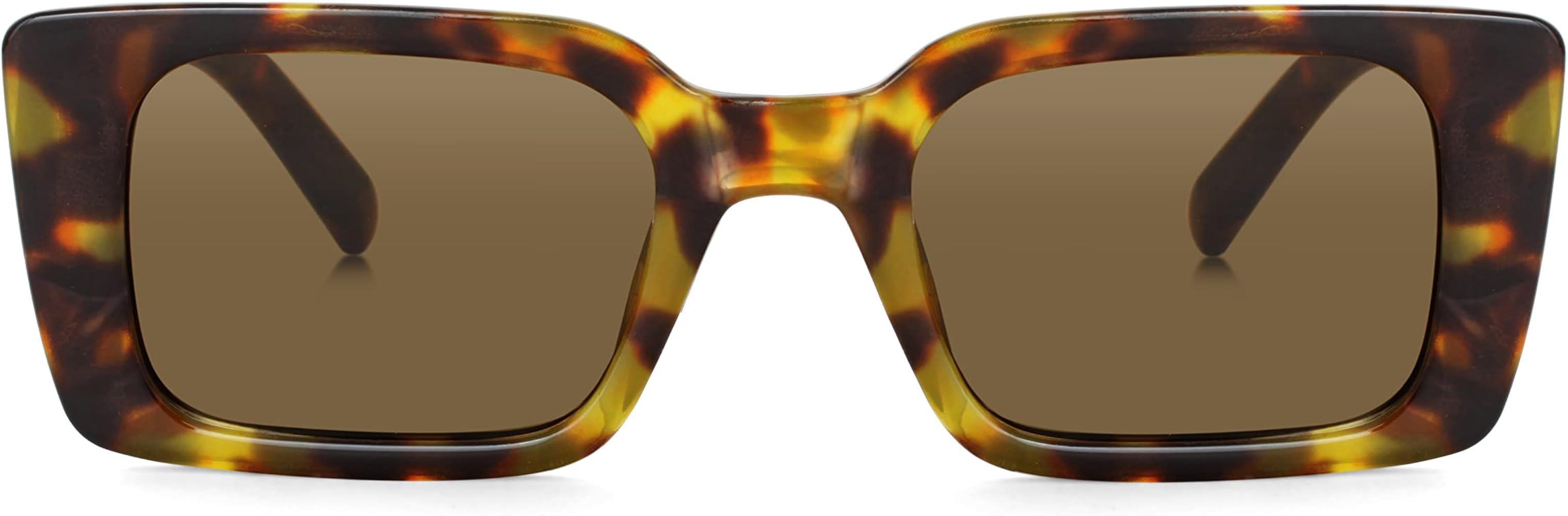 Onrtry Rectangle Sunglasses for Women Men Vintage Fashion Sun Glasses | Amazon (US)