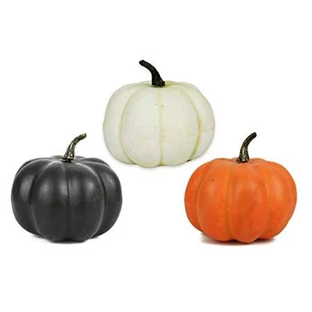 Black Duck Brand Halloween Decorative Pumpkins! Set of 3, 4.25" Pumpkins | Walmart (US)