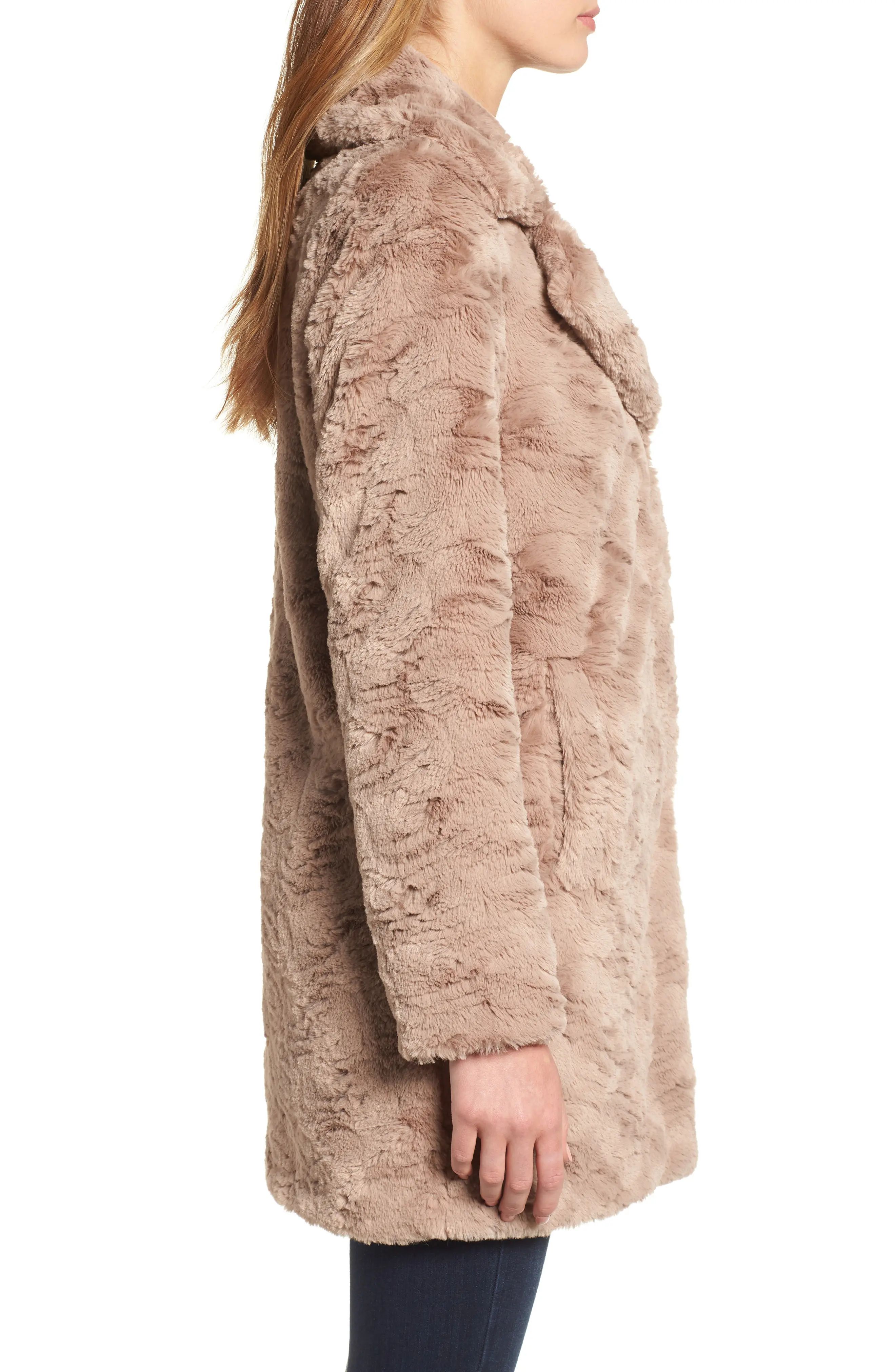 Textured Faux Fur Coat | Nordstrom