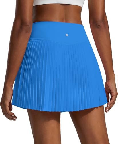 PINSPARK 15" High Waist Pleated Tennis Skirts for Women with Shorts Mini Athletic Workout Golf Sk... | Amazon (US)