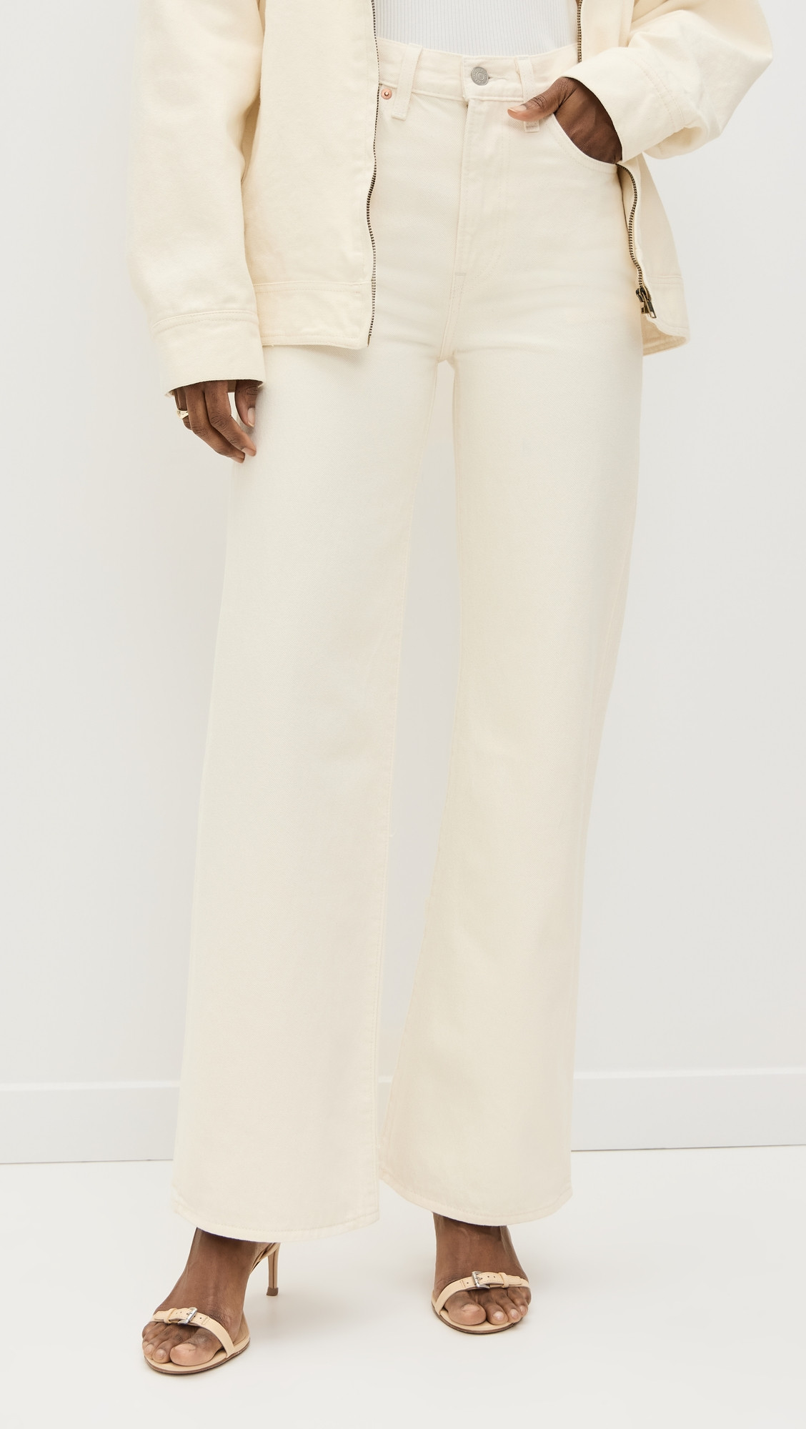 Levi's Ribcage Wide Leg Jeans Barely Freezing 32 | Shopbop