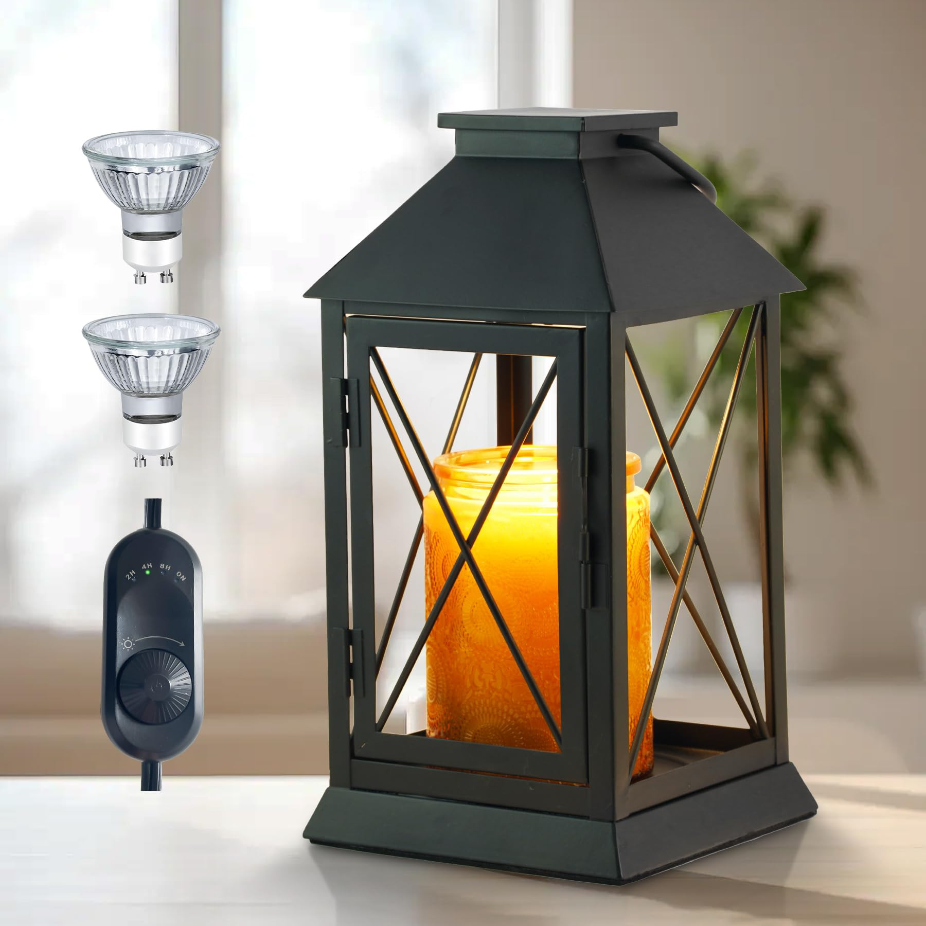 Candle Warmer Lamp with Timer,House Warming Gifts New Home Decor,Vintage Candle Warmer Lantern,Di... | Amazon (US)
