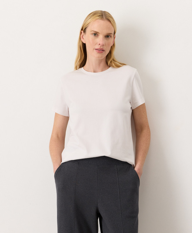 Women’s Luxe Essential Crewneck Tee made with Organic Cotton | Pact | Pact Apparel