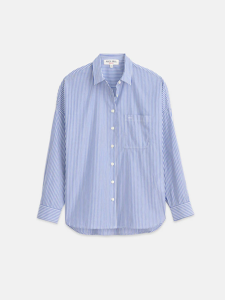 Jo Striped Shirt In Cotton Poplin | Alex Mill