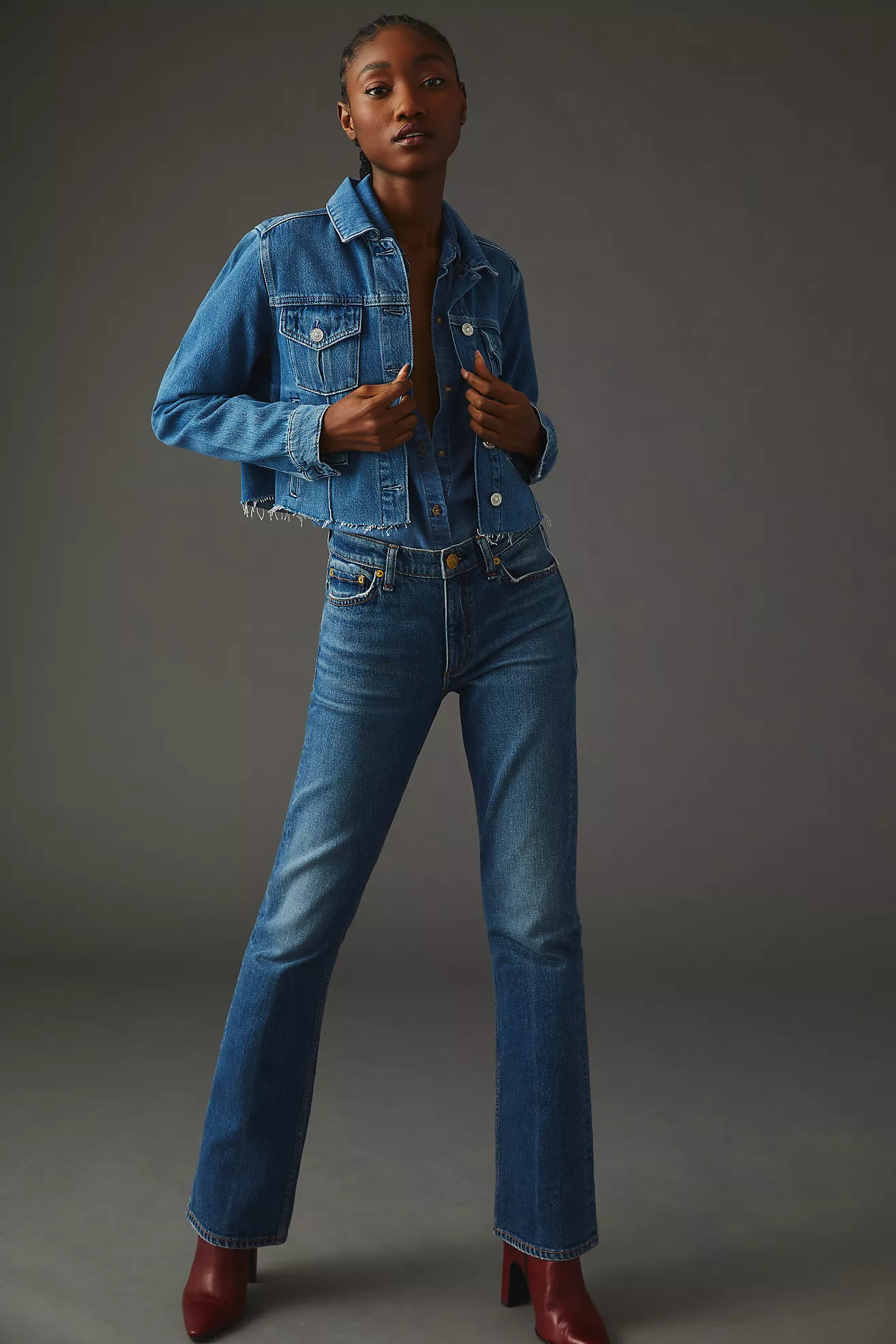 Paige Rowan Cropped Denim Jacket | Anthropologie (US)