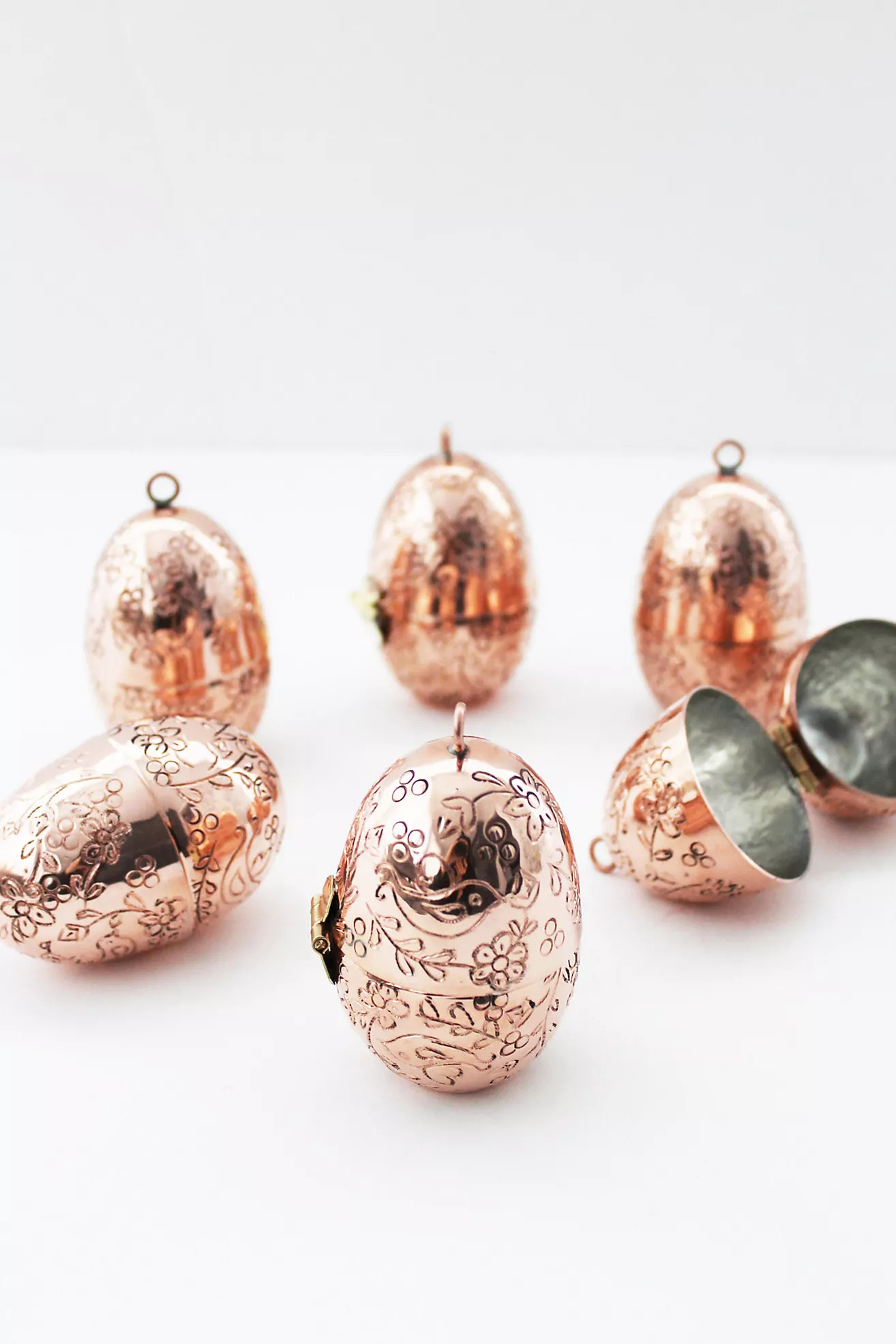 Coppermill Kitchen Signature Egg Embossed Ornament, Set of 4 | Anthropologie (US)