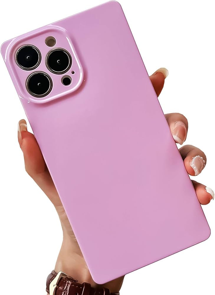 KERZZIL Cute Square Compatible with iPhone 14 Pro 6.1 Inch Case, Glossy Candy Color Pattern Slim ... | Amazon (US)