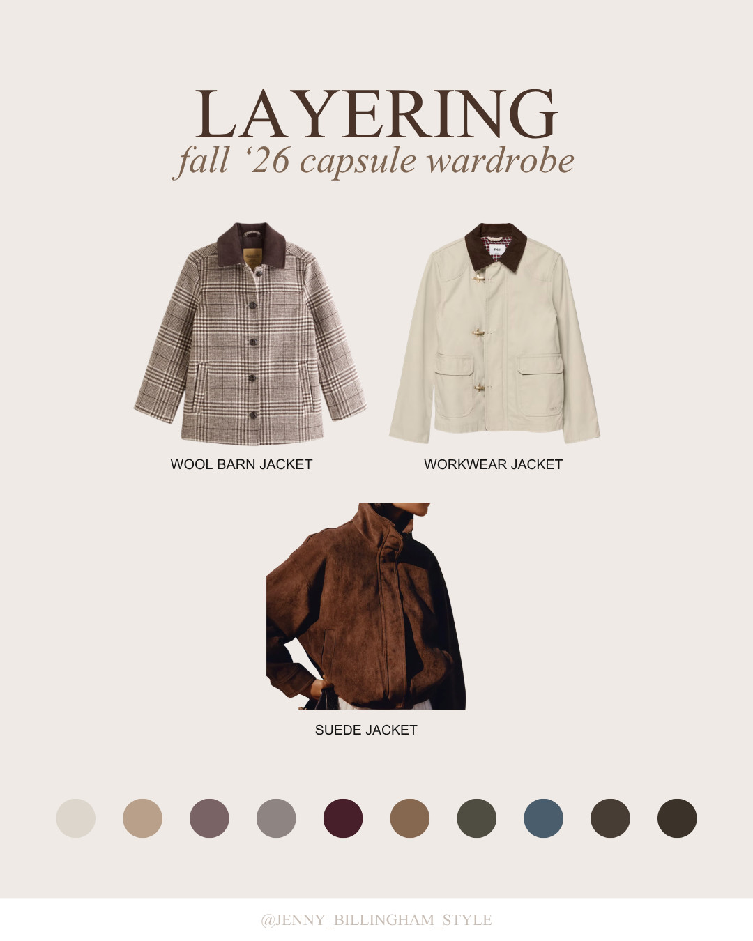fall capsule wardrobe layering pieces 🍂 the jackets that make a simple outfit look instantly more styled. classic shapes + rich textures that layer effortlessly over sweaters, tees and denim for chic everyday fall outfits.

fall capsule wardrobe, fall jackets for women, women’s fall jackets 2026, suede jacket, barn jacket, workwear jacket, plaid jacket, fall layering pieces, fall outerwear, casual fall outfits, fall outfit ideas, elevated everyday style, capsule wardrobe essentials, classic fall style, mom style, timeless wardrobe 

 #LTKootd #LTKSeasonal #LTKOver40