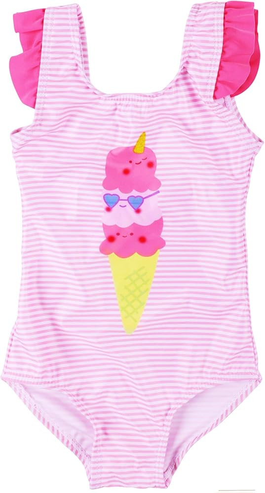 MARZXIN Baby Girls One Piece Swimsuit Toddler Ruffle Bathing Suit Swimwear Beachwear | Amazon (US)