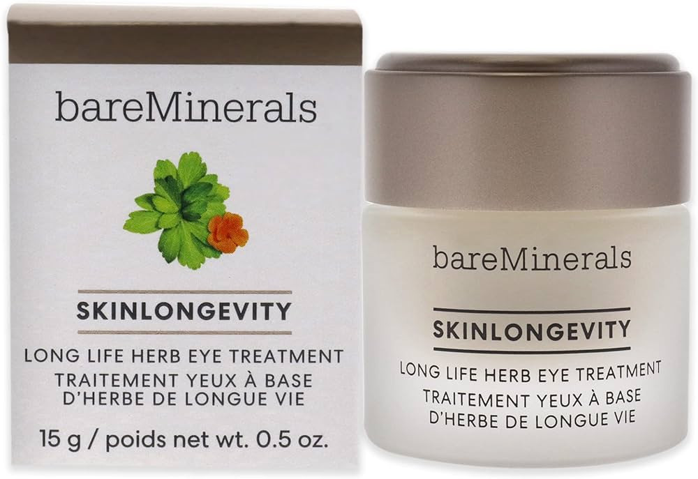 bareMinerals Skinlongevity Long Life Herb Eye Treatment with Niacinamide, Anti-Aging Eye Gel-Crea... | Amazon (US)