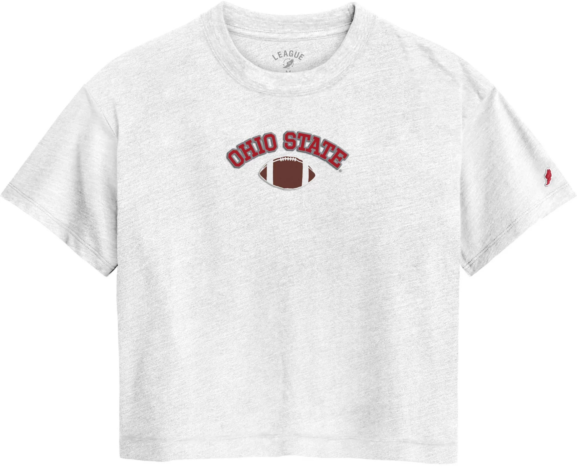 League-Legacy Women's Ohio State Buckeyes White Football T-Shirt, Large | DICK'S Sporting Goods