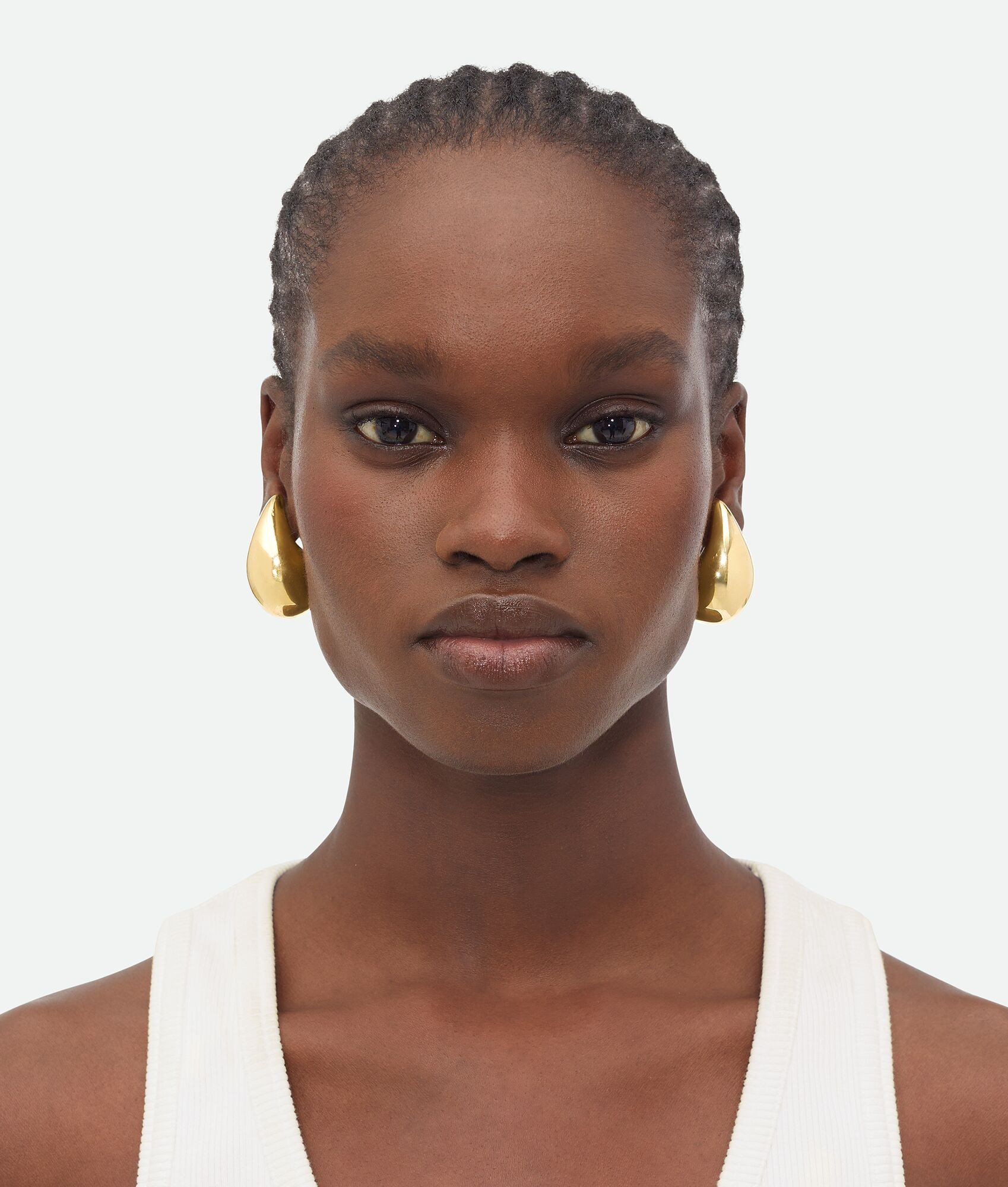 Bottega Veneta® Women's Drop Medium Earrings in Yellow gold. Shop online now. | Bottega Veneta