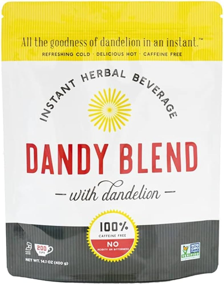 200 Cup Bag of Original Dandy Blend Instant Herbal Beverage with Dandelion, 14.1 oz. (400g) Bag | Amazon (US)