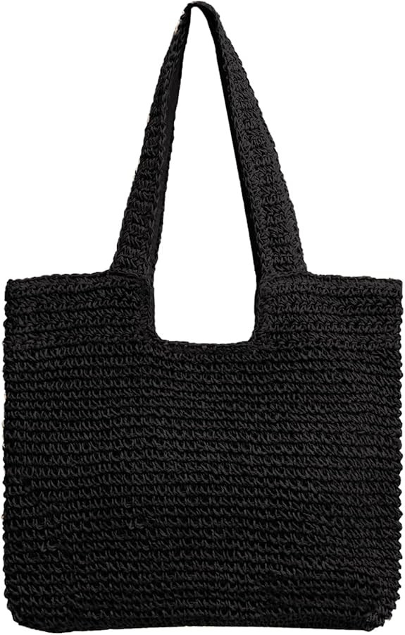 ATQCOL Large Straw Beach Tote Bag for Women, Woven Handmade Shoulder Hobo Handbag,Summer Rattan B... | Amazon (US)