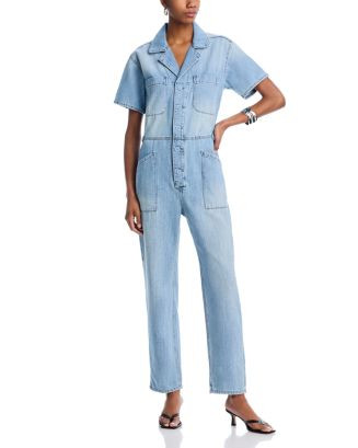 Grover Short Sleeve Denim Jumpsuit  in Disoriented | Bloomingdale's (US)