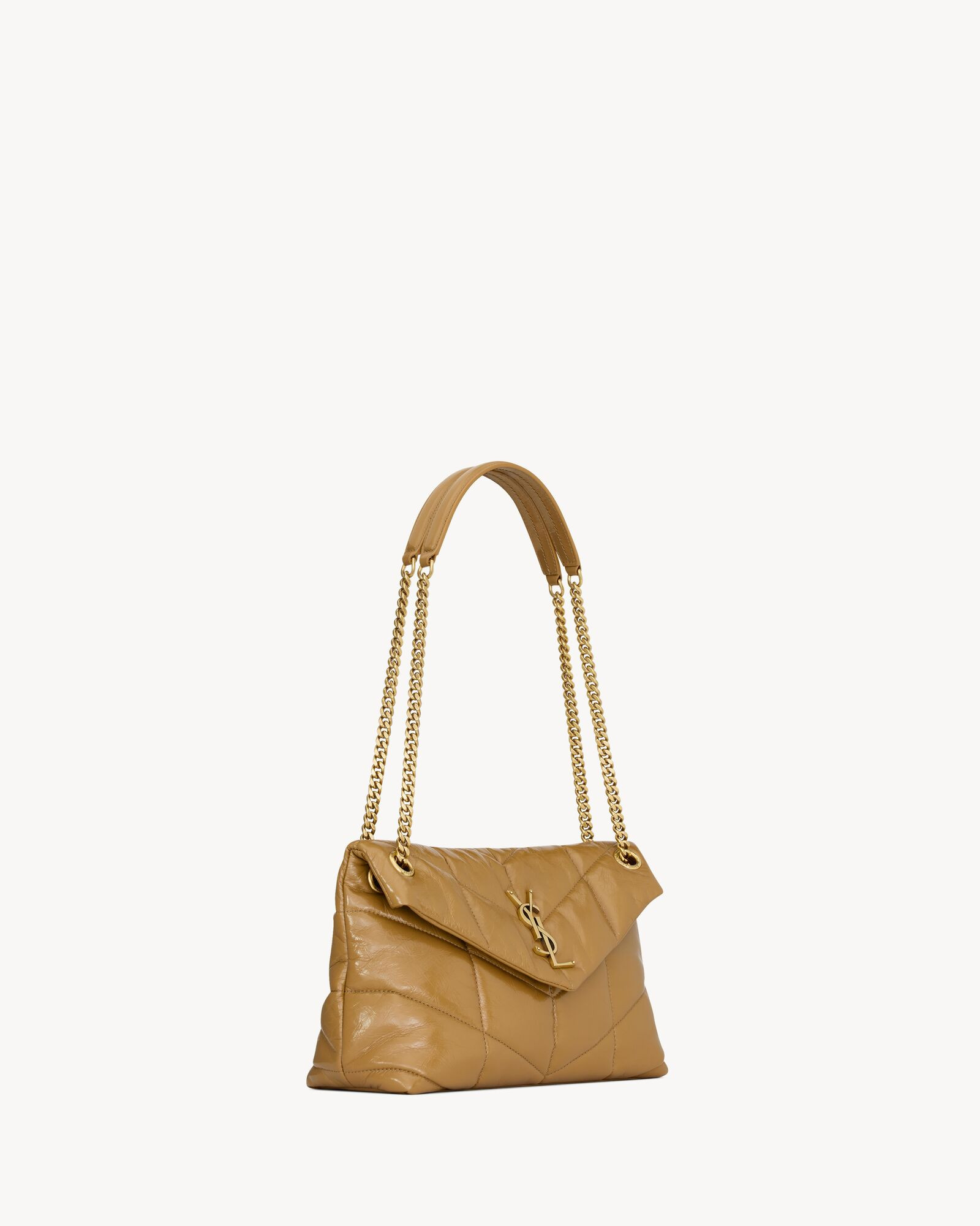 small puffer in  crinkled leather | Saint Laurent Inc. (Global)