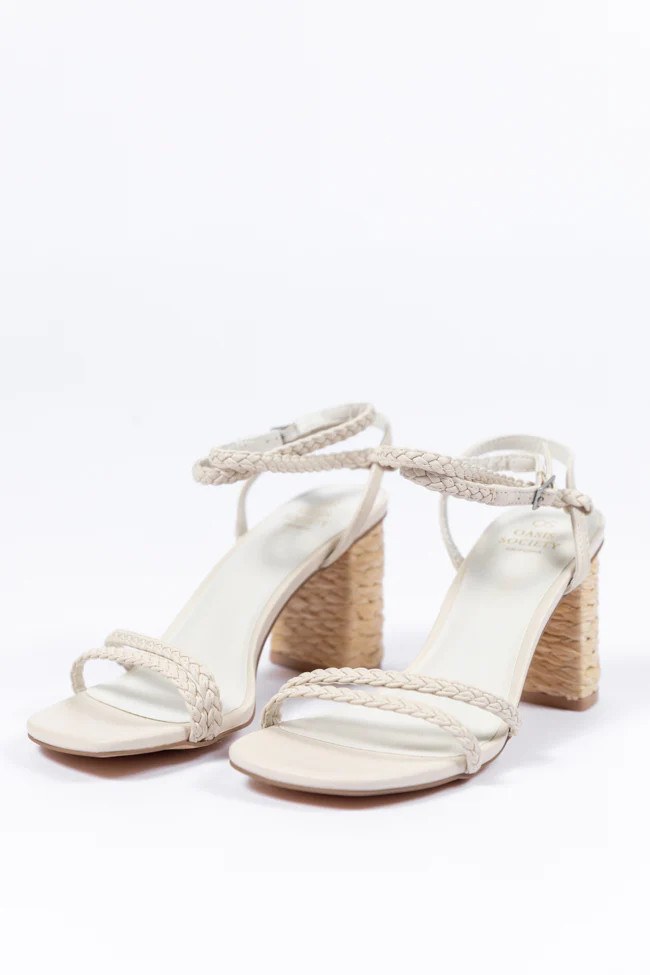 Madi Strappy Braided Heels SALE | Pink Lily