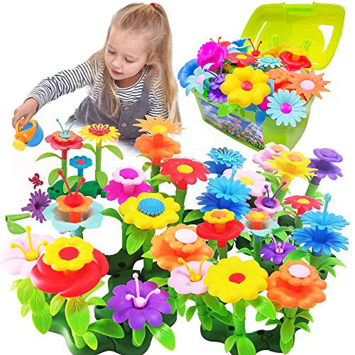 Scientoy Flower Garden Building Toys, Girl Toys Build a Garden, 130 PCS Flower Pretend Gardening Gift for Kids, Floral Arrangement Playset for Age 3-7 Year Old Child Educational Activity | Amazon (US)