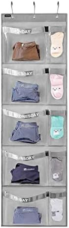 Weekly Kids Clothes Organizer Day of Week School Clothing Storage Monday to Friday Hanging Closet... | Amazon (US)