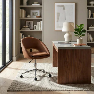 Chloe-Ann Faux Leather Task Chair | Wayfair North America