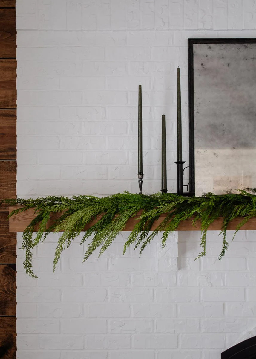 Real Touch Lebanon Cedar Holiday Table Garland - 48" | Afloral