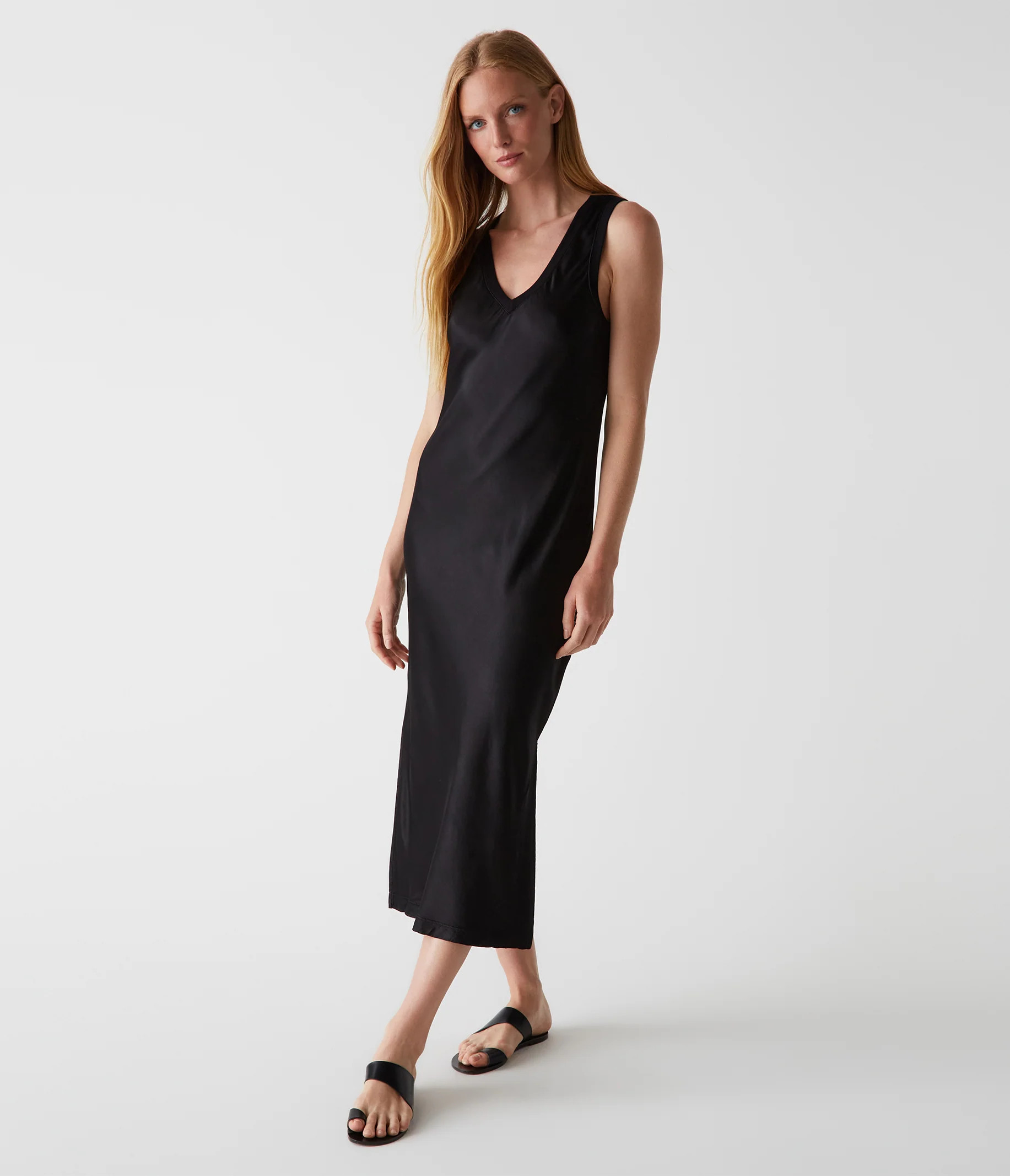 Variant options: Randi Satin Midi Dress | MichaelStars.com