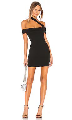 superdown Linda Asymmetric Bodycon Dress in Black from Revolve.com | Revolve Clothing (Global)