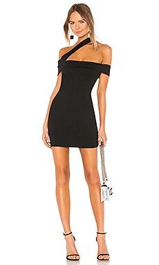 superdown Linda Asymmetric Bodycon Dress in Black from Revolve.com | Revolve Clothing (Global)