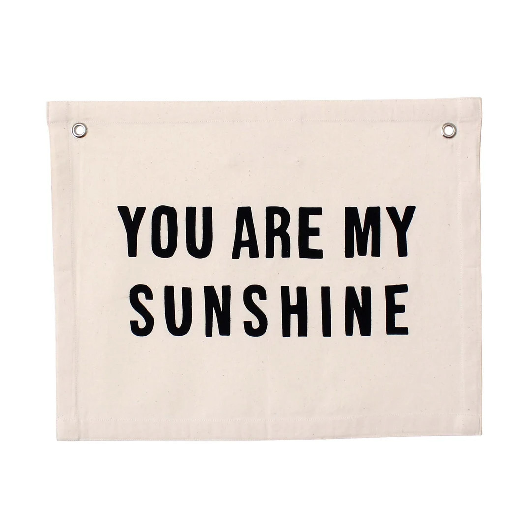 You Are My Sunshine Banner Natural - Canvas Wall Flag | Wall Art for Nursery | Modern Kids Room D... | Etsy (CAD)