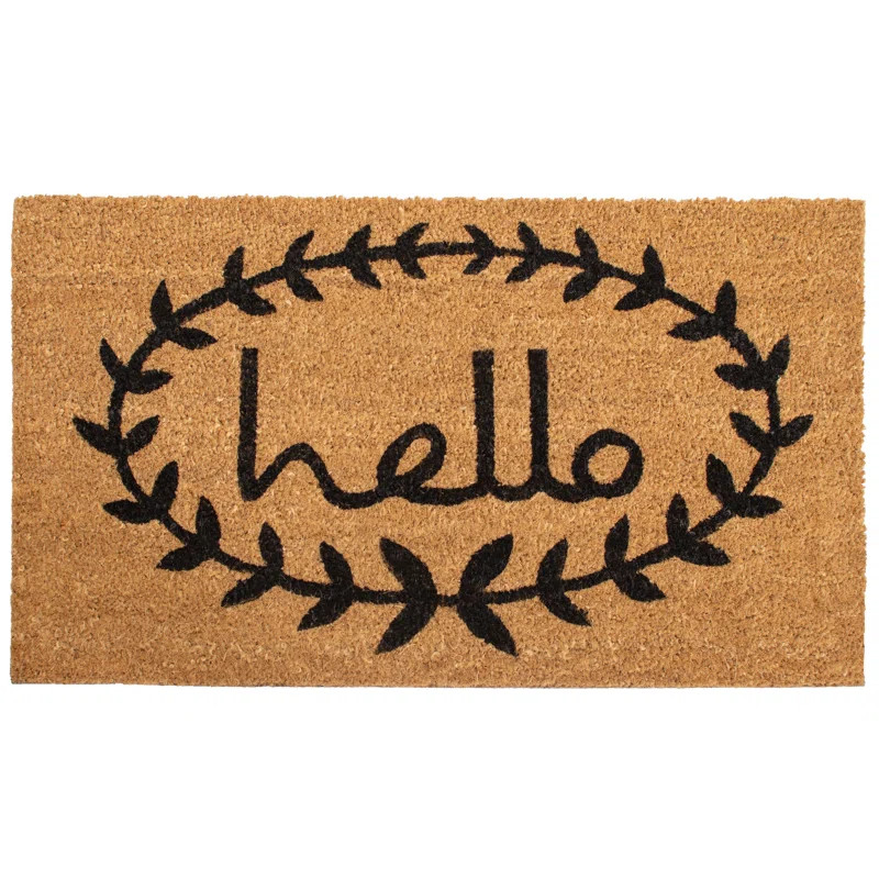 Bronsen Hello Non-Slip Outdoor Door Mat | Wayfair Professional