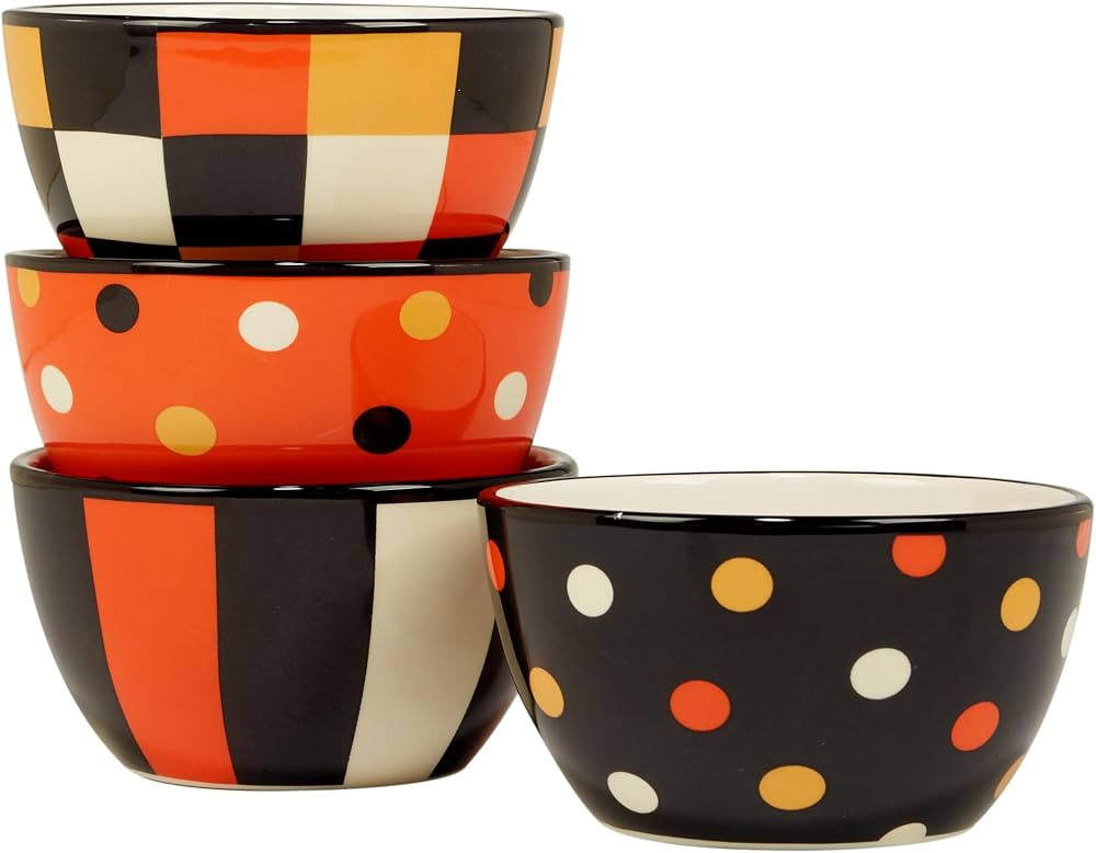 Certified International Spooky Halloween 5.5" Ice Cream/Dessert Bowl, Set of 4 | Amazon (US)