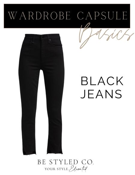 Black jeans - capsule wardrobe - denim guide 

#LTKunder100 #LTKFind #LTKworkwear