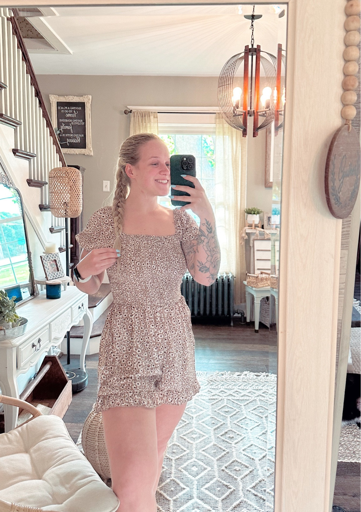 Amazon find~ This romper is so cute!! Wearing a size small. It does run a little big in my opinion so maybe size down! 

#LTKstyletip #LTKfindsunder50 #LTKSeasonal