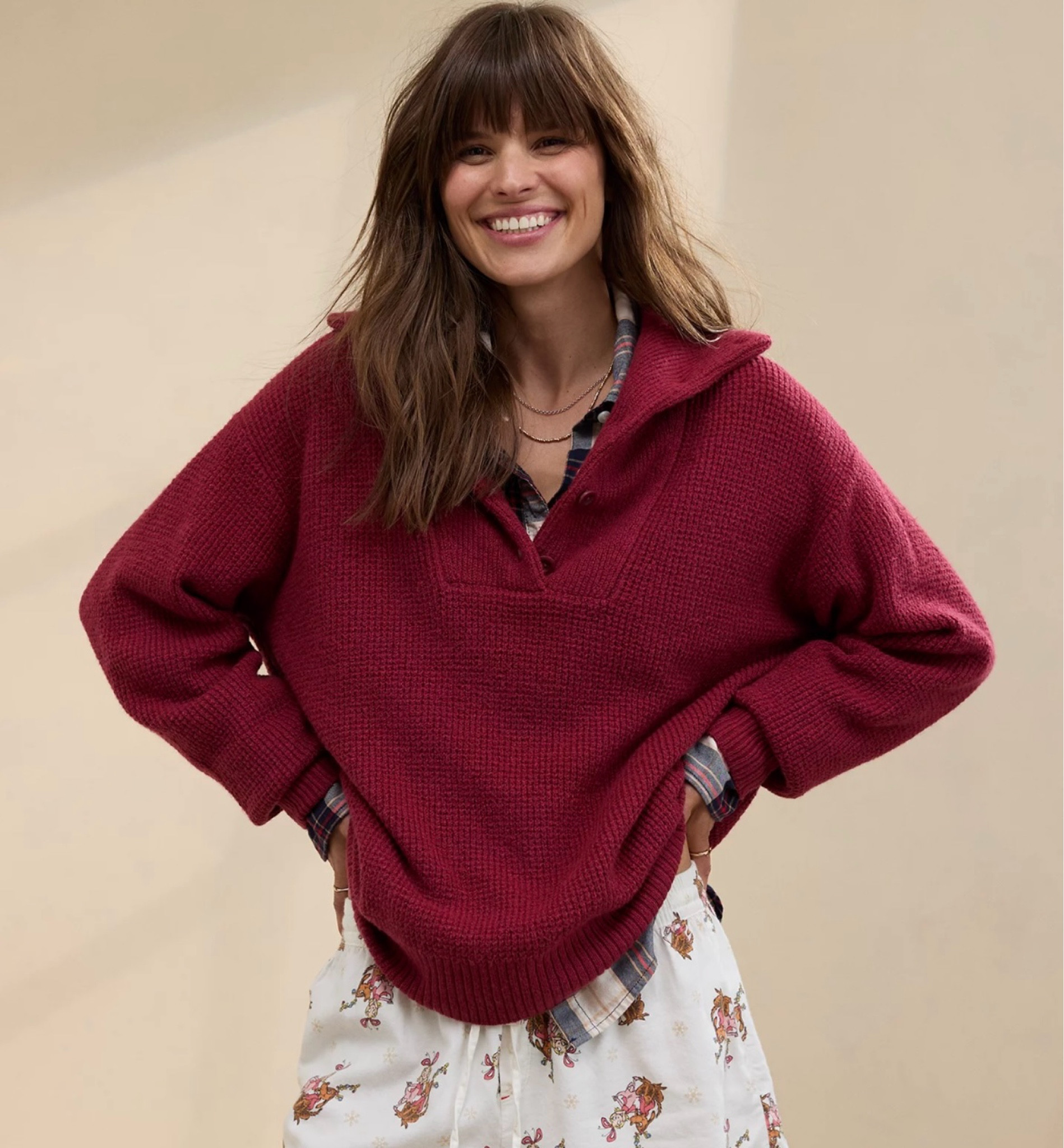 AERIE Waffle Knit half-button sweater  ON SALE NOW! 🔥

#LTKSaleAlert #LTKHoliday #LTKSeasonal