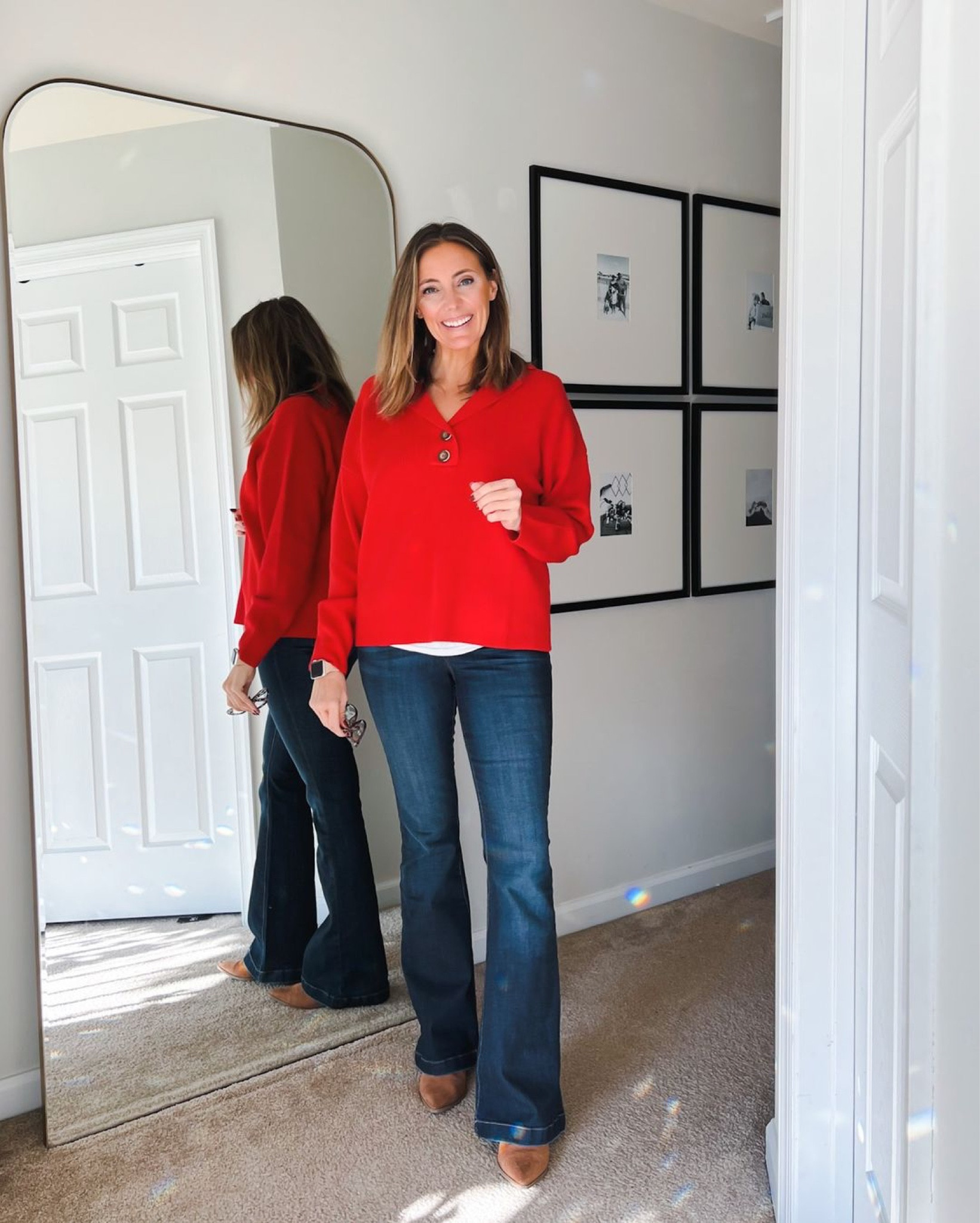 If you're in need of a last minute holiday sweater, this solid red color is perfect!  I'm wearing on the more casual side, but you could absolutely dress it up with black pants! 

christmas decor
gift guide
christmas tree
holiday dress
holiday outfit
boots
Walmart fashion
garland
sweater dress
christmas
Gifts for her
Gift guide
Christmas decor
Holiday dress
Christmas tree
Sweater dress
Garland
Gifts for him
Puffer vest
Coat
Shacket
Belt bag
Jeans
Work wear
Fall decor
Jeans
Bedding

#LTKstyletip #LTKSeasonal #LTKHoliday