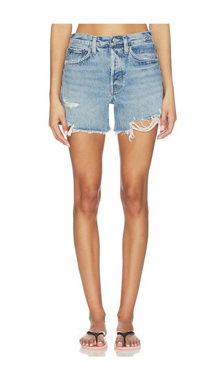 AGOLDE Long Parker Shorts in Blue. - size 31 | Revolve Clothing (Global)