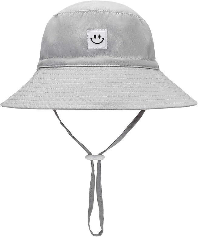 Baby Sun Hat Smile Face Toddler UPF 50+ Sun Protective Bucket hat Nice Beach hat for Baby Girl bo... | Amazon (US)