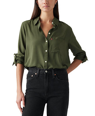 Levi's Women's Darlene Collared Button-Front Shirt - Macy's | Macy's
