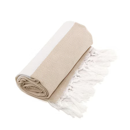 Linum Home Textiles Diamond Beach Towel, One Size, Beige | JCPenney