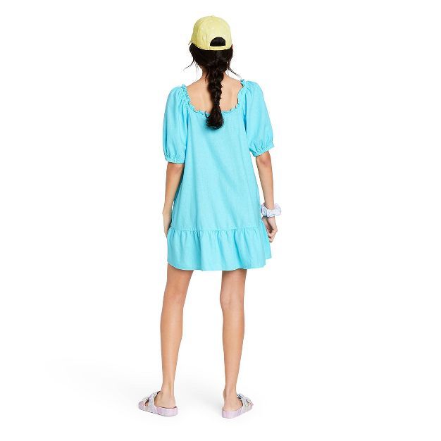 Women's Short Sleeve Ruffle Dress - Stoney Clover Lane x Target Blue | Target