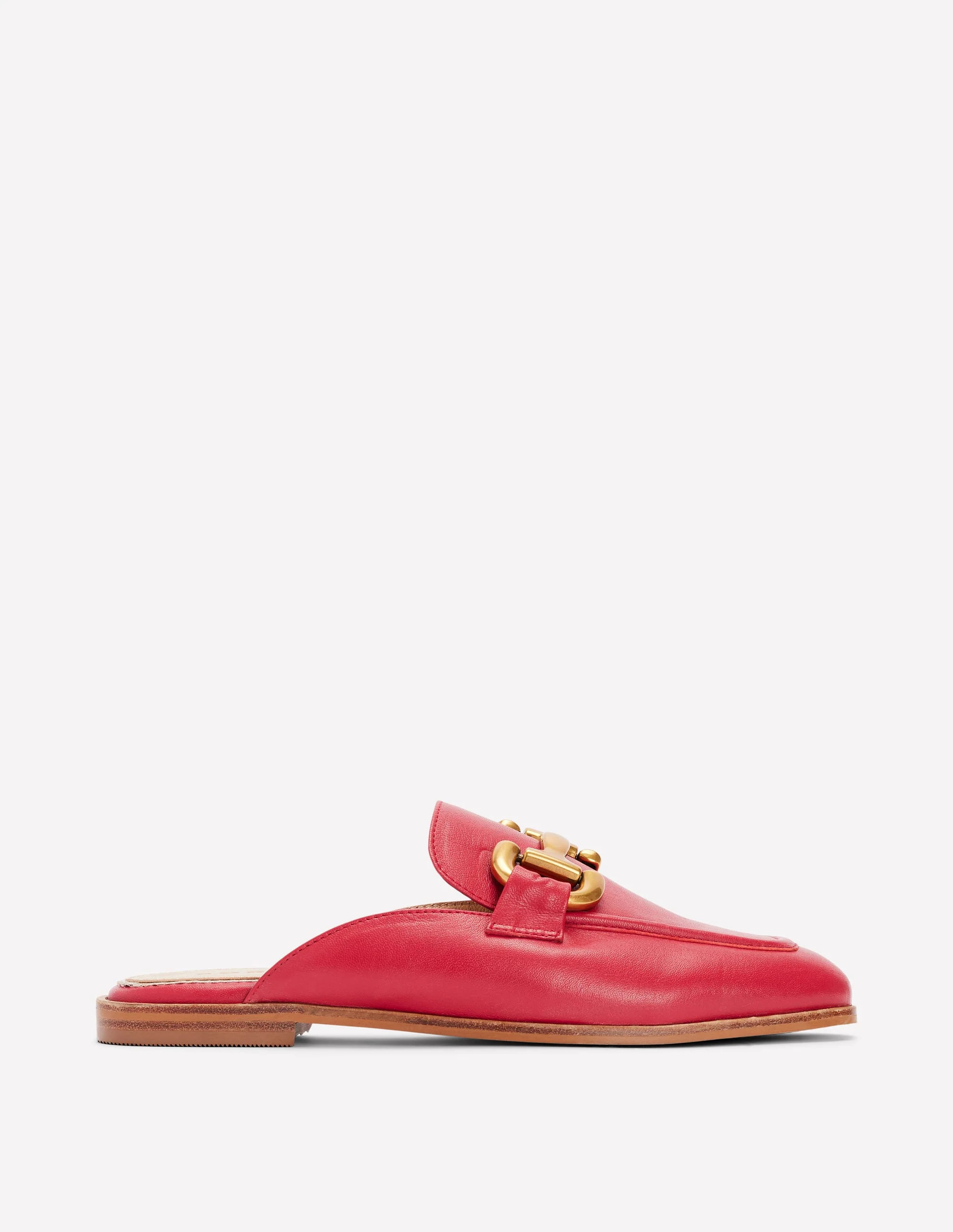 Iris Snaffle Mule Loafers-Red | Boden UK