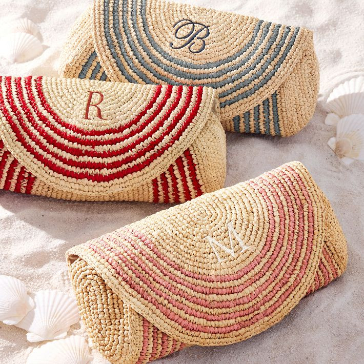 Coronado Handwoven Raffia Clutch | Mark and Graham