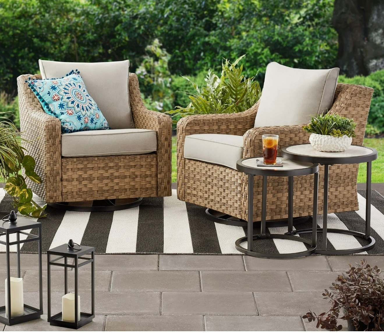 Better Homes & Gardens River Oaks Outdoor Swivel Gliders with Patio Covers, Set of 2, Natural

#LTKHome #LTKU #LTKFamily
