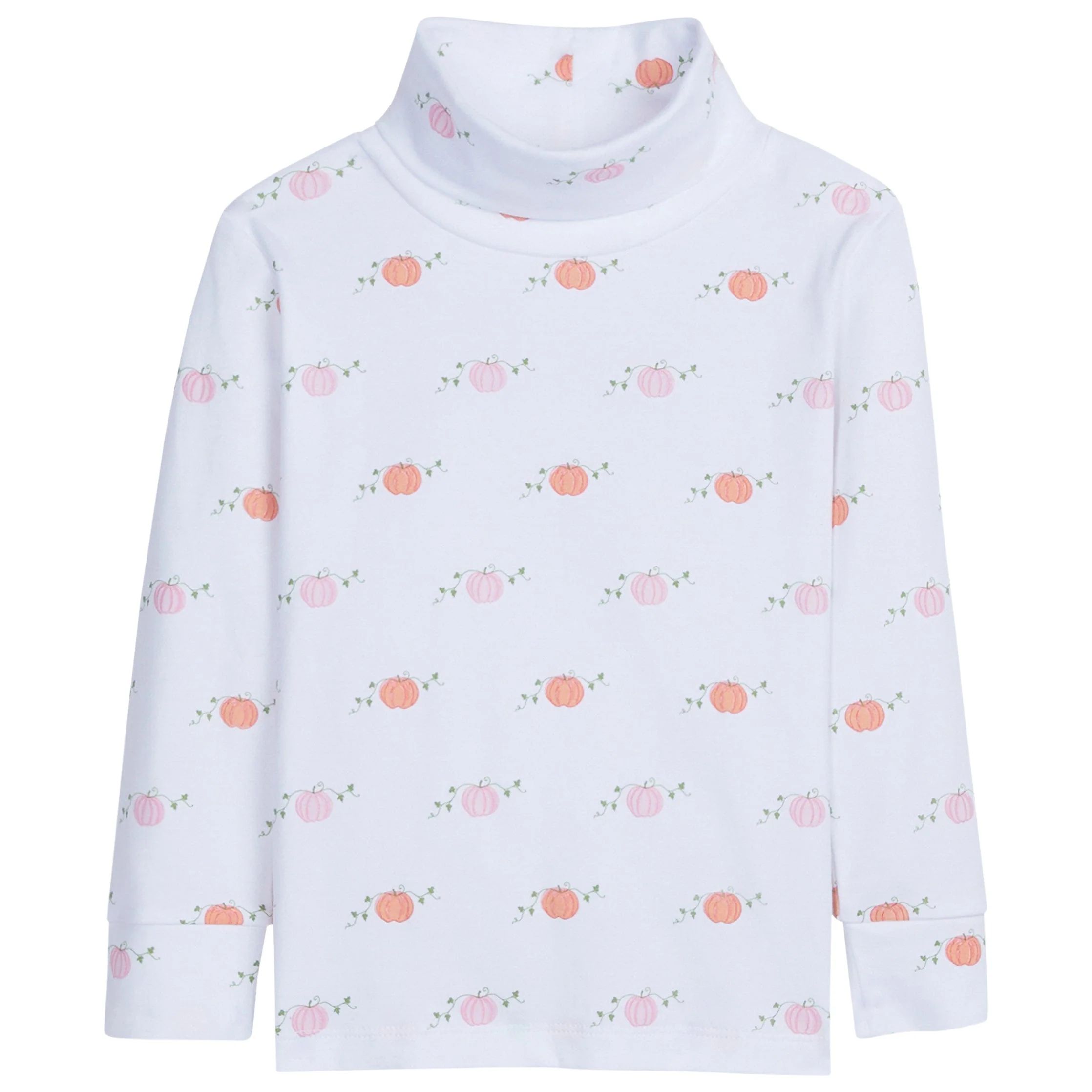 Girl's Pumpkin Turtleneck Shirt - Kids Fall Clothes | Little English