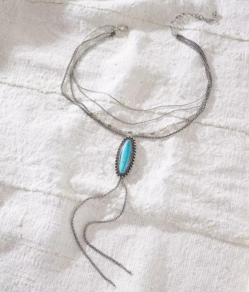 Turquoise Stone Tiered Necklace | Buckle