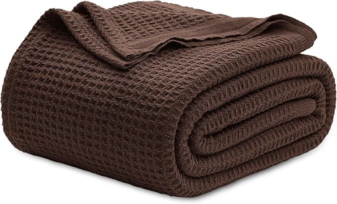 Bedsure 100% Cotton Blankets King Size for Bed - 405GSM Waffle Weave Blankets for Summer, Cozy an... | Amazon (US)