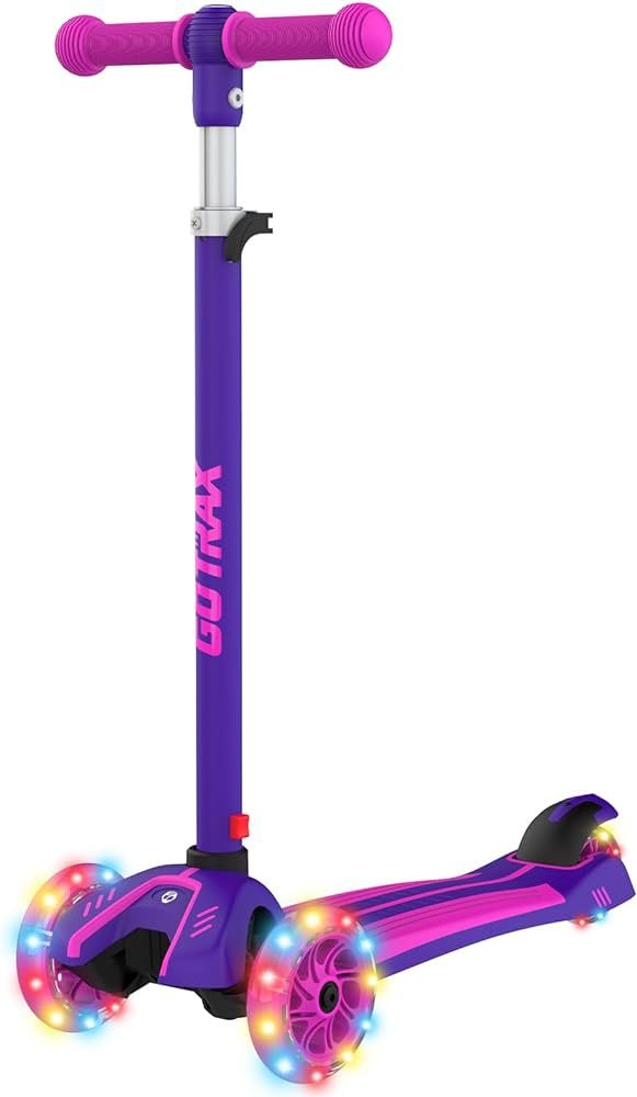 Gotrax KS1/KS3 Kids Kick Scooter, LED Lighted Wheels and 3Adjustable Height Handlebars, Lean-to-S... | Amazon (US)